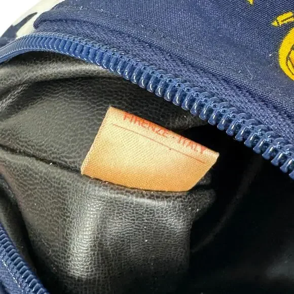 Vintage Aronni Romana Sailing Flag Print Handbag Nautical Florence Italy Navy - Picture 12 of 14